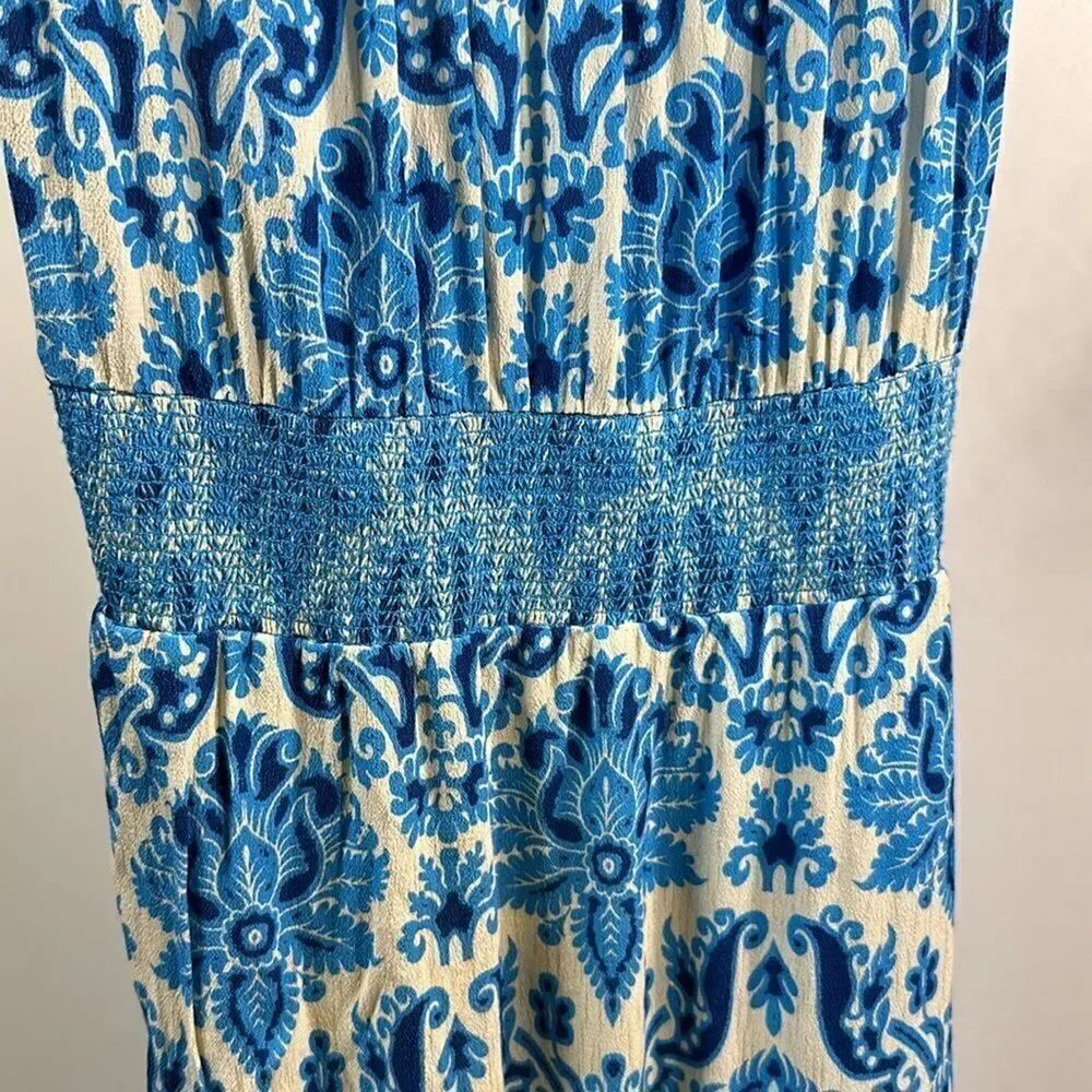 PLENTY TRACY REECE/ANTHROPOLOGIE Women’s Baroque Sundress Blue/White Extra Small - Picture 7 of 13